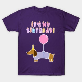 Birthday Candles: It's My Birthday Dachshund T-Shirt